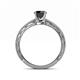 5 - Rachel Classic 6.00 mm Round Black Diamond Solitaire Engagement Ring 