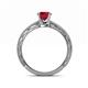 5 - Rachel Classic 6.00 mm Round Ruby Solitaire Engagement Ring 