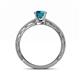 5 - Rachel Classic 6.50 mm Round London Blue Topaz Solitaire Engagement Ring 