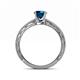 5 - Rachel Classic 6.00 mm Round Blue Diamond Solitaire Engagement Ring 