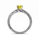 5 - Rachel Classic 6.00 mm Round Yellow Diamond Solitaire Engagement Ring 