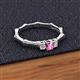 2 - Twyla Diamond and Pink Sapphire Three Stone Ring 