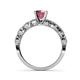 6 - Amaira Rhodolite Garnet and Diamond Engagement Ring 