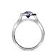 5 - Ara Blue Sapphire and Diamond Halo Engagement Ring 