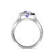 5 - Ara Tanzanite and Diamond Halo Engagement Ring 