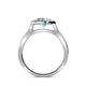 5 - Ara Aquamarine and Diamond Halo Engagement Ring 