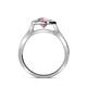 5 - Ara Pink Tourmaline and Diamond Halo Engagement Ring 