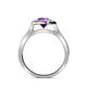 5 - Ara Amethyst and Diamond Halo Engagement Ring 
