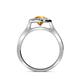 5 - Ara Citrine and Diamond Halo Engagement Ring 