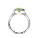5 - Ara Peridot and Diamond Halo Engagement Ring 