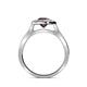 5 - Ara Red Garnet and Diamond Halo Engagement Ring 