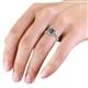 7 - Ara Black and White Diamond Halo Engagement Ring 
