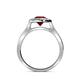 5 - Ara Ruby and Diamond Halo Engagement Ring 