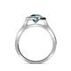 5 - Ara Blue and White Diamond Halo Engagement Ring 