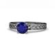 1 - Maren Classic 6.00 mm Round Blue Sapphire Solitaire Engagement Ring 