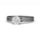 1 - Maren Classic 6.00 mm Round White Sapphire Solitaire Engagement Ring 