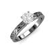 3 - Maren Classic 6.00 mm Round White Sapphire Solitaire Engagement Ring 
