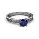 4 - Maren Classic 6.00 mm Round Blue Sapphire Solitaire Engagement Ring 