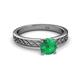 4 - Maren Classic 6.00 mm Round Emerald Solitaire Engagement Ring 