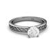 4 - Maren Classic 6.00 mm Round White Sapphire Solitaire Engagement Ring 
