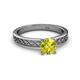 4 - Maren Classic 6.00 mm Round Yellow Diamond Solitaire Engagement Ring 