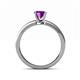 5 - Maren Classic 6.50 mm Round Amethyst Solitaire Engagement Ring 