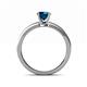 5 - Maren Classic 6.00 mm Round Blue Diamond Solitaire Engagement Ring 