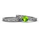 1 - Florie Classic Peridot Solitaire Bridal Set Ring 
