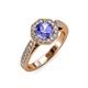 3 - Aura Tanzanite and Diamond Halo Engagement Ring 