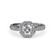 4 - Aura Diamond Halo Engagement Ring 