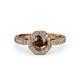 4 - Aura Smoky Quartz and Diamond Halo Engagement Ring 