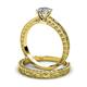 3 - Florie Classic Diamond Solitaire Bridal Set Ring 