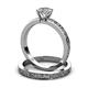 3 - Cael Classic Diamond Solitaire Bridal Set Ring 