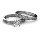 4 - Cael Classic Diamond Solitaire Bridal Set Ring 
