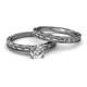 4 - Rachel Classic Diamond Solitaire Bridal Set Ring 
