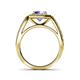 5 - Aura Tanzanite and Diamond Halo Engagement Ring 