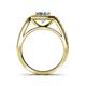 5 - Aura Aquamarine and Diamond Halo Engagement Ring 