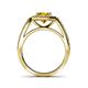 5 - Aura Citrine and Diamond Halo Engagement Ring 