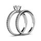 5 - Janina Classic Diamond Solitaire Bridal Set Ring 