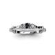 3 - Twyla Black and White Diamond Three Stone Ring 