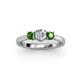3 - Quyen Diamond and Green Garnet Three Stone Engagement Ring 
