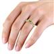 7 - Jamille Peridot and Diamond Three Stone with Side Peridot Ring 