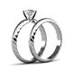 5 - Eudora Classic Diamond Solitaire Bridal Set Ring 
