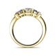 4 - Raea Diamond and Iolite Three Stone Engagement Ring 