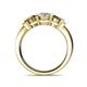 4 - Raea Diamond and Smoky Quartz Three Stone Engagement Ring 