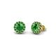 1 - Bernice Round Green Garnet Stud Earrings 
