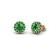 1 - Bernice Round Green Garnet Stud Earrings 