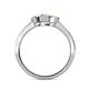 4 - Irina Diamond and Peridot Three Stone Engagement Ring 