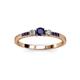 3 - Tresu Blue Sapphire and Diamond Three Stone Engagement Ring 