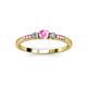 3 - Tresu Pink Sapphire and Diamond Three Stone Engagement Ring 